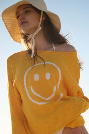 Smile a While Smiley Face Graphic Sweater - ShopPromesa