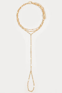 Doheny Layered Pearl-Accent Hand Chain Bracelet - ShopPromesa