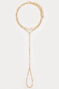 Doheny Layered Pearl-Accent Hand Chain Bracelet - ShopPromesa