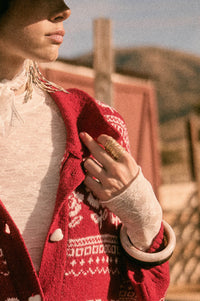 Delfern Hammered Gold 9-Piece Ring Stack - ShopPromesa