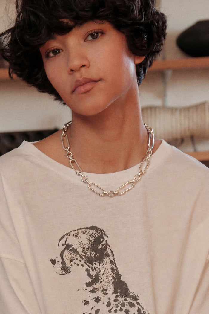 Havenhurst Silver Paperclip Chain Necklace - ShopPromesa