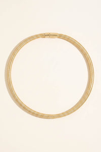 Hawthorn Gold-Dipped Coil Choker Necklace - ShopPromesa