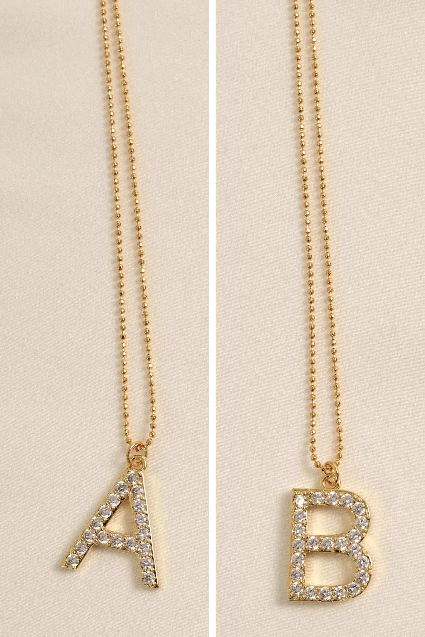 Brentwood Pavé Initial Necklace - ShopPromesa