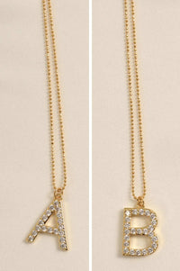 Brentwood Pavé Initial Necklace - ShopPromesa