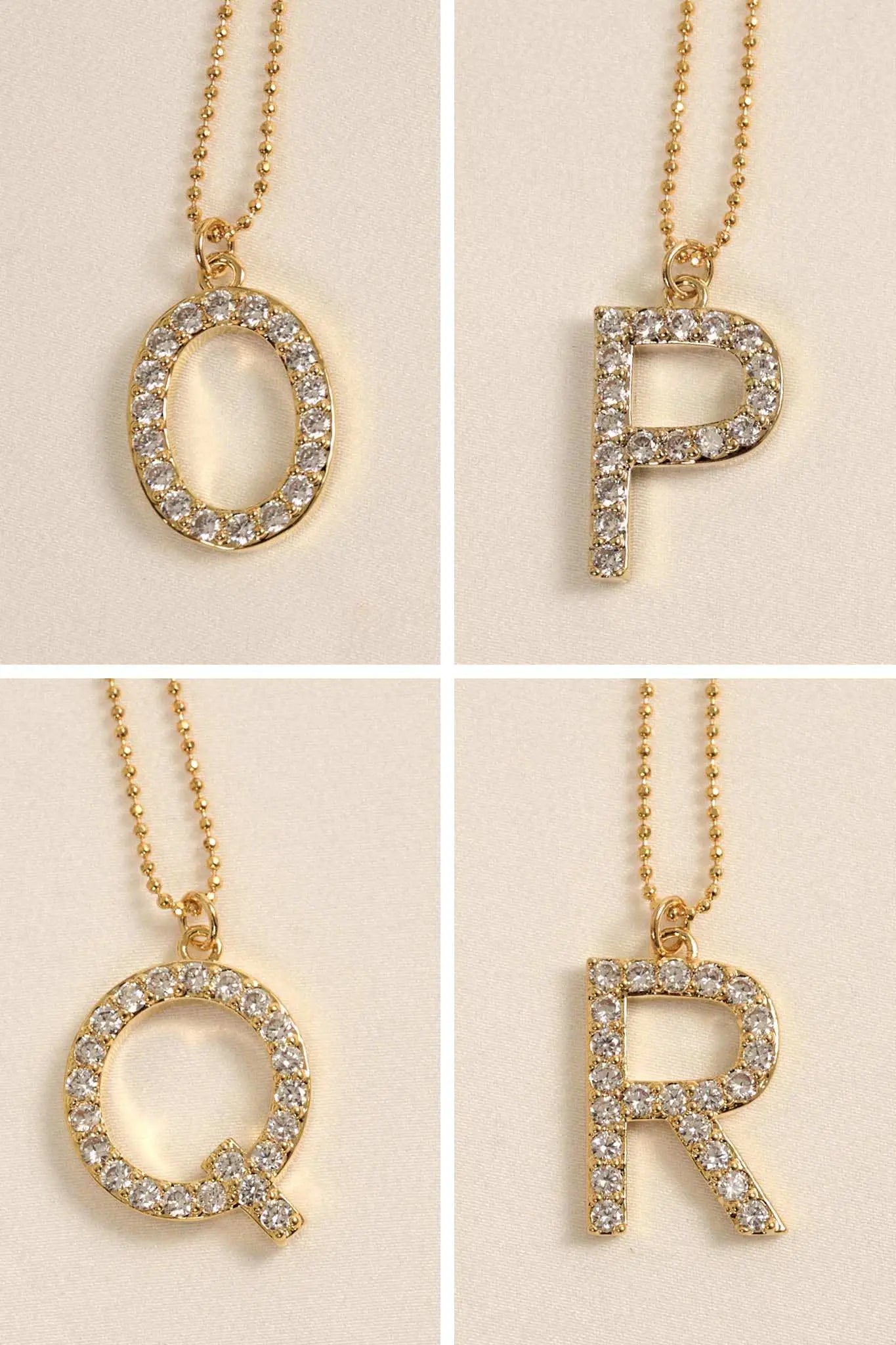 Brentwood Pavé Initial Necklace - ShopPromesa