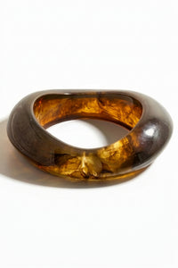 Somera Tortoise Resin Organic Bangle Bracelet - ShopPromesa