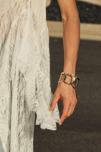 Westwood Gold Geometric Hinge Bangle Bracelet - ShopPromesa