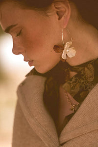 Huntington Resin Flower Dangle Threader Earrings - ShopPromesa