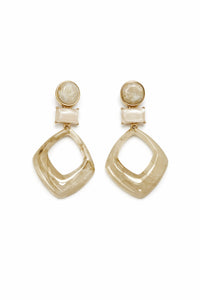 Calabasas Marble Resin Geometric Dangle Earrings - ShopPromesa
