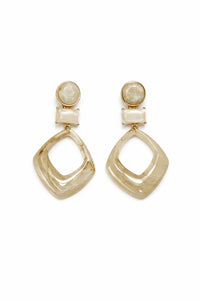 Calabasas Marble Resin Geometric Dangle Earrings - ShopPromesa
