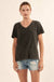 Forever Fave Vintage-Wash Cotton V-Neck Tee - ShopPromesa