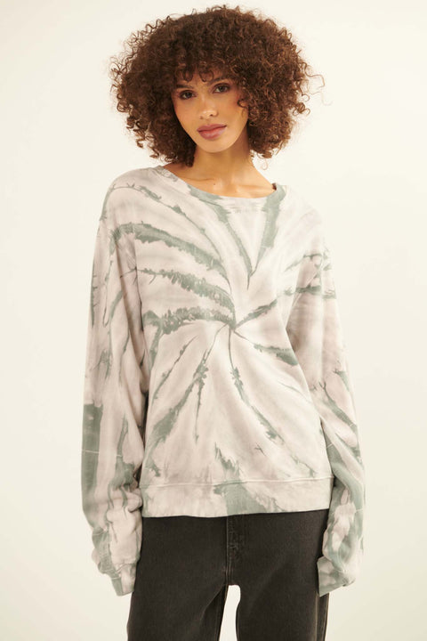 Swirl Power Tie-Dye French Terry Sweatshirt