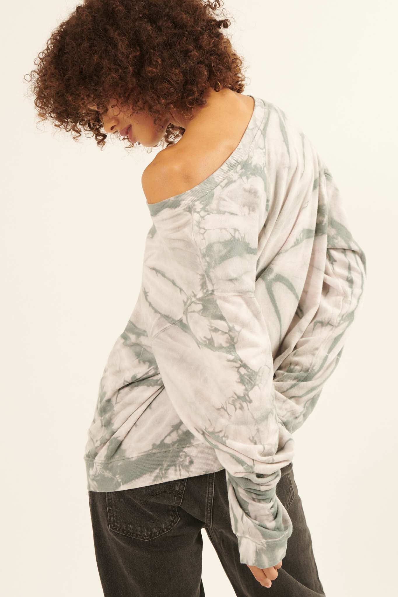 Swirl Power Tie-Dye French Terry Sweatshirt