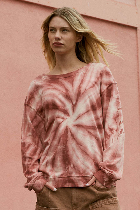 Swirl Power Tie-Dye French Terry Sweatshirt