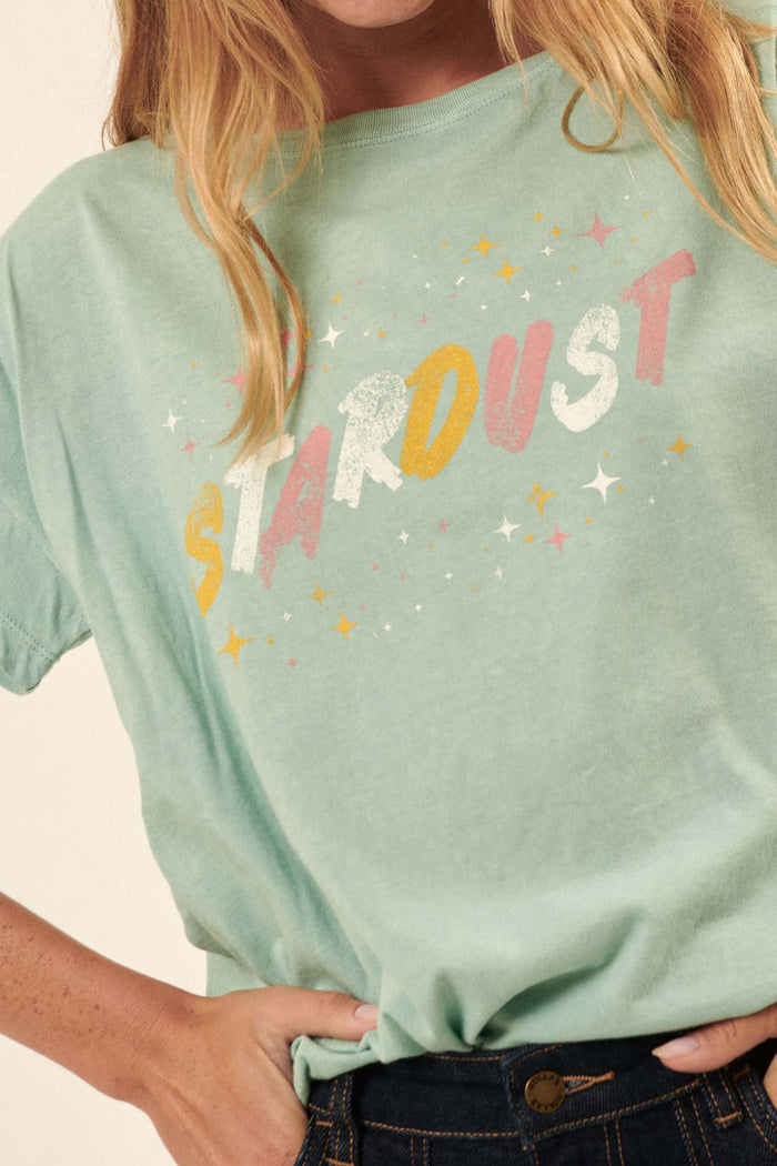 Stardust Stone-Washed Vintage Graphic Tee - ShopPromesa