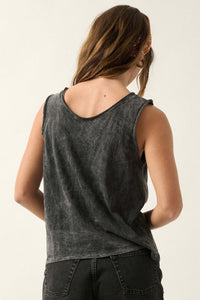 Malibu Beach California Raw-Edge Graphic Tank Top - ShopPromesa