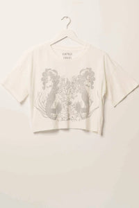 Mermaid Reef Cropped Graphic Tee - ShopPromesa