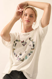 Butterfly Lover Distressed Oversized Graphic Tee - ShopPromesa