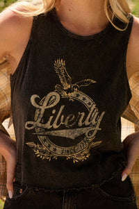 Liberty 1776 Vintage-Wash Graphic Tank Top - ShopPromesa