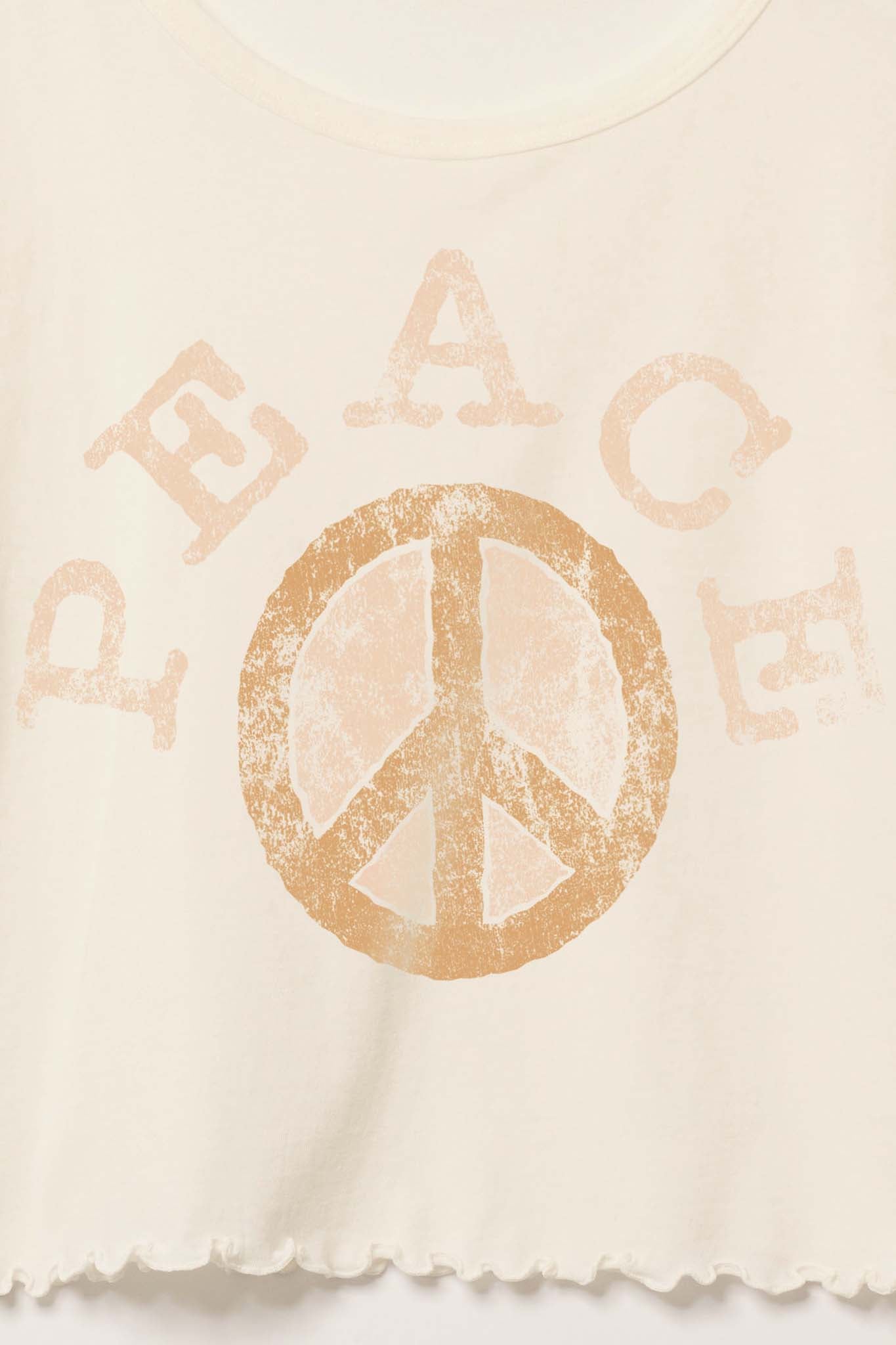 Power of Peace Lettuce-Edge Graphic Baby Tee