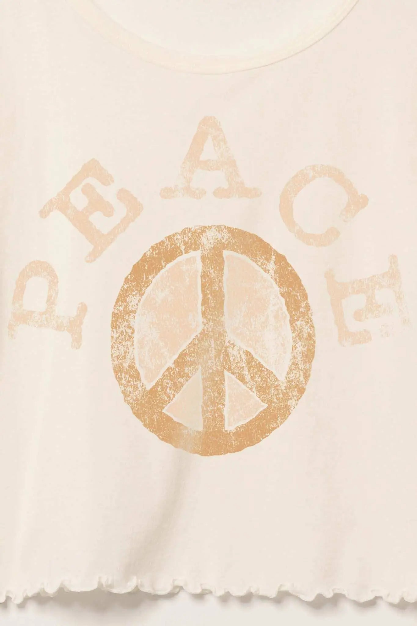 Power of Peace Lettuce-Edge Graphic Baby Tee