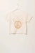 Power of Peace Lettuce-Edge Graphic Baby Tee