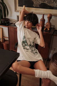 Mustang Mountain Distressed Oversize Graphic Tee - ShopPromesa