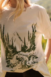 Mustang Mountain Distressed Oversize Graphic Tee - ShopPromesa