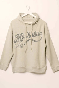 Manhattan 1990 Vintage-Print Graphic Hoodie - ShopPromesa