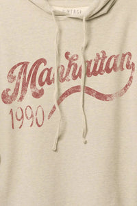 Manhattan 1990 Vintage-Print Graphic Hoodie - ShopPromesa