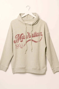 Manhattan 1990 Vintage-Print Graphic Hoodie - ShopPromesa