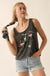 Raise a Glass Vintage-Wash Raw-Edge Tank Top - ShopPromesa