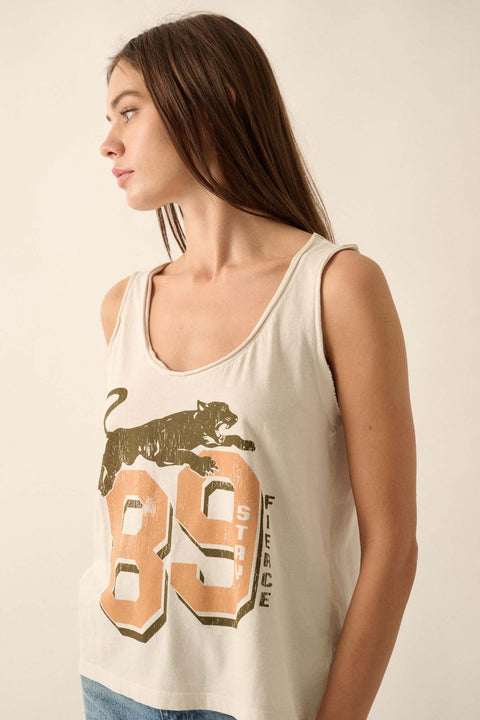 Panther '89 Raw-Edge Graphic Tank Top - ShopPromesa