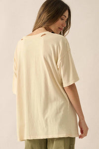 Planet Earth Vintage-Wash Distressed Graphic Tee - ShopPromesa