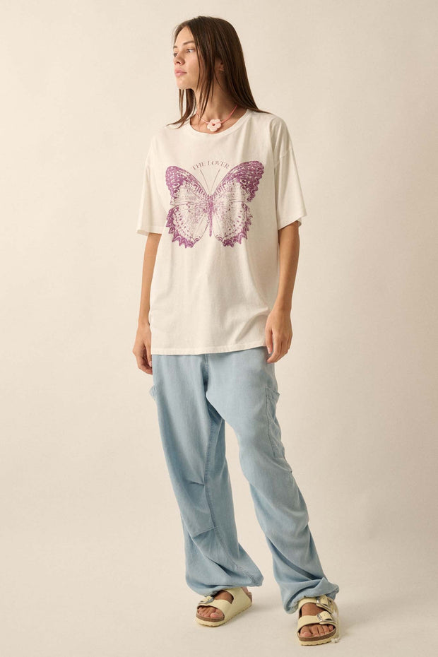 Lover Butterfly Oversize Graphic Tee - ShopPromesa
