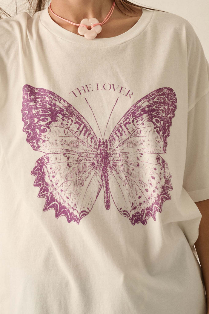 Lover Butterfly Oversize Graphic Tee - ShopPromesa