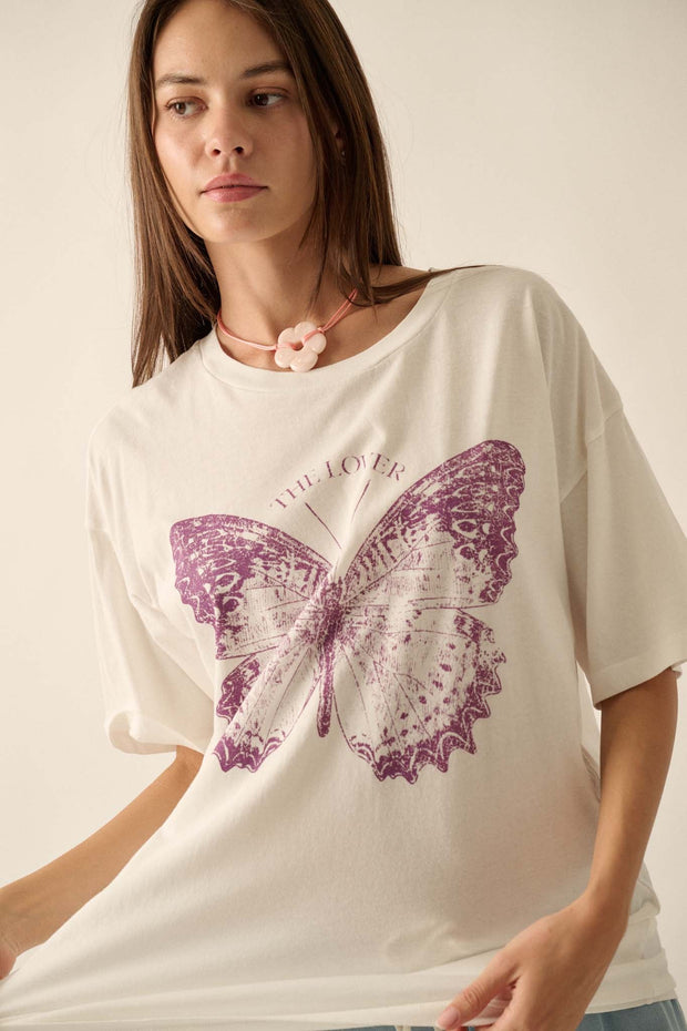 Lover Butterfly Oversize Graphic Tee - ShopPromesa