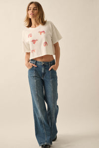 Tiger Streak Distressed Cropped Graphic Tee - ShopPromesa