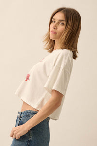 Tiger Streak Distressed Cropped Graphic Tee - ShopPromesa