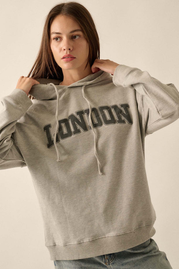 Lost in London Puff-Print Graphic Hoodie - ShopPromesa