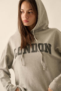 Lost in London Puff-Print Graphic Hoodie - ShopPromesa