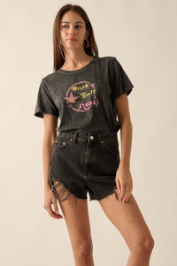 Rock & Roll Heart Vintage-Wash Graphic Tee - ShopPromesa