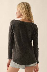 Dream Big Split-Neck Thermal Graphic Top - ShopPromesa