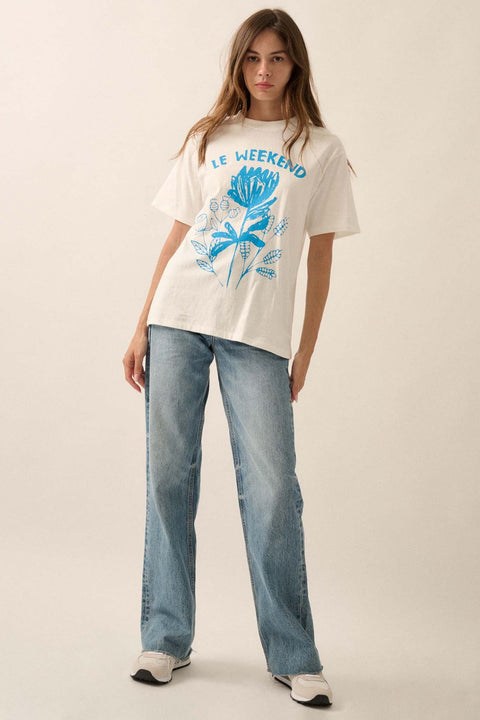 Le Weekend Flower Graphic Tee - ShopPromesa