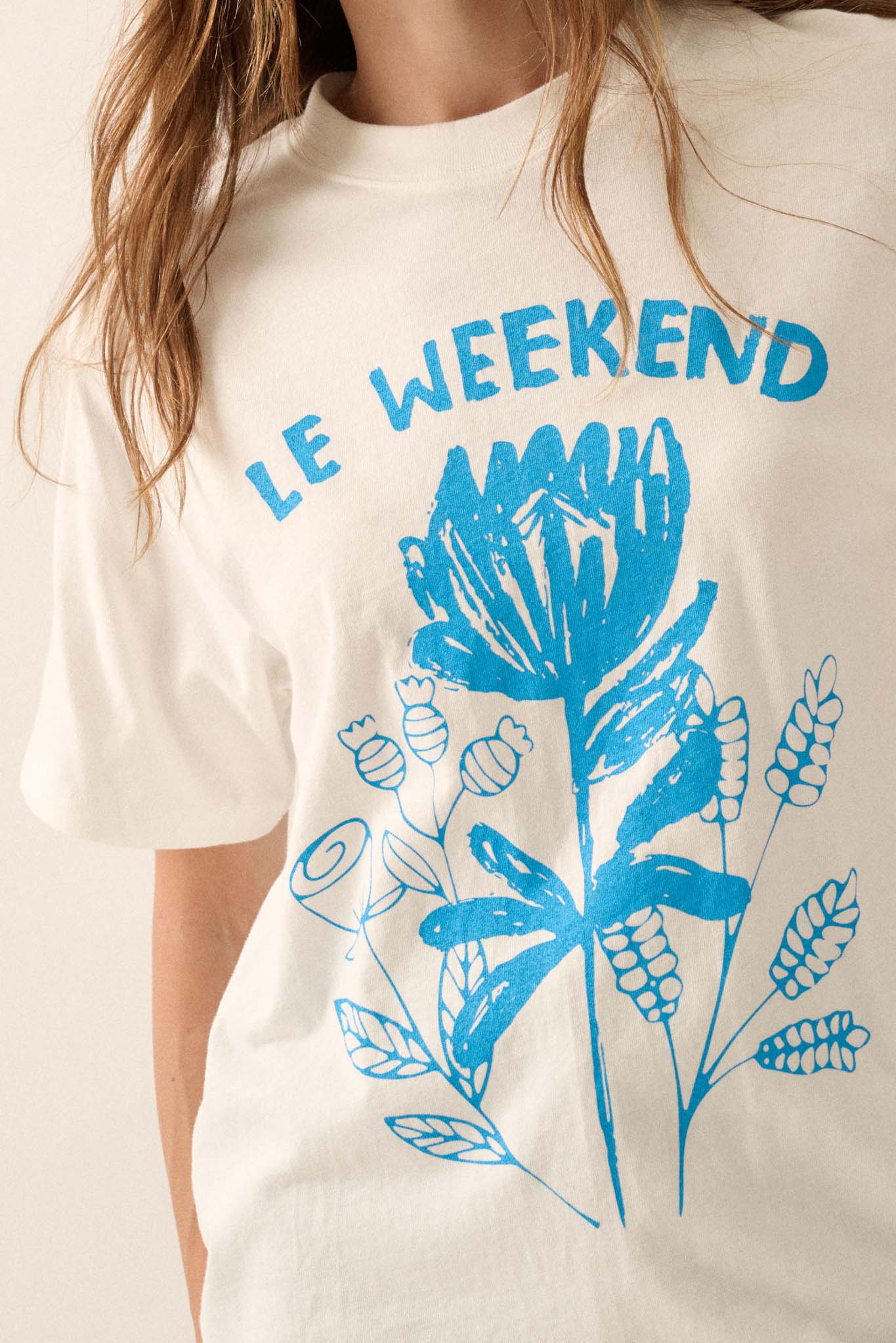 Le Weekend Flower Graphic Tee - ShopPromesa