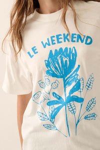 Le Weekend Flower Graphic Tee - ShopPromesa