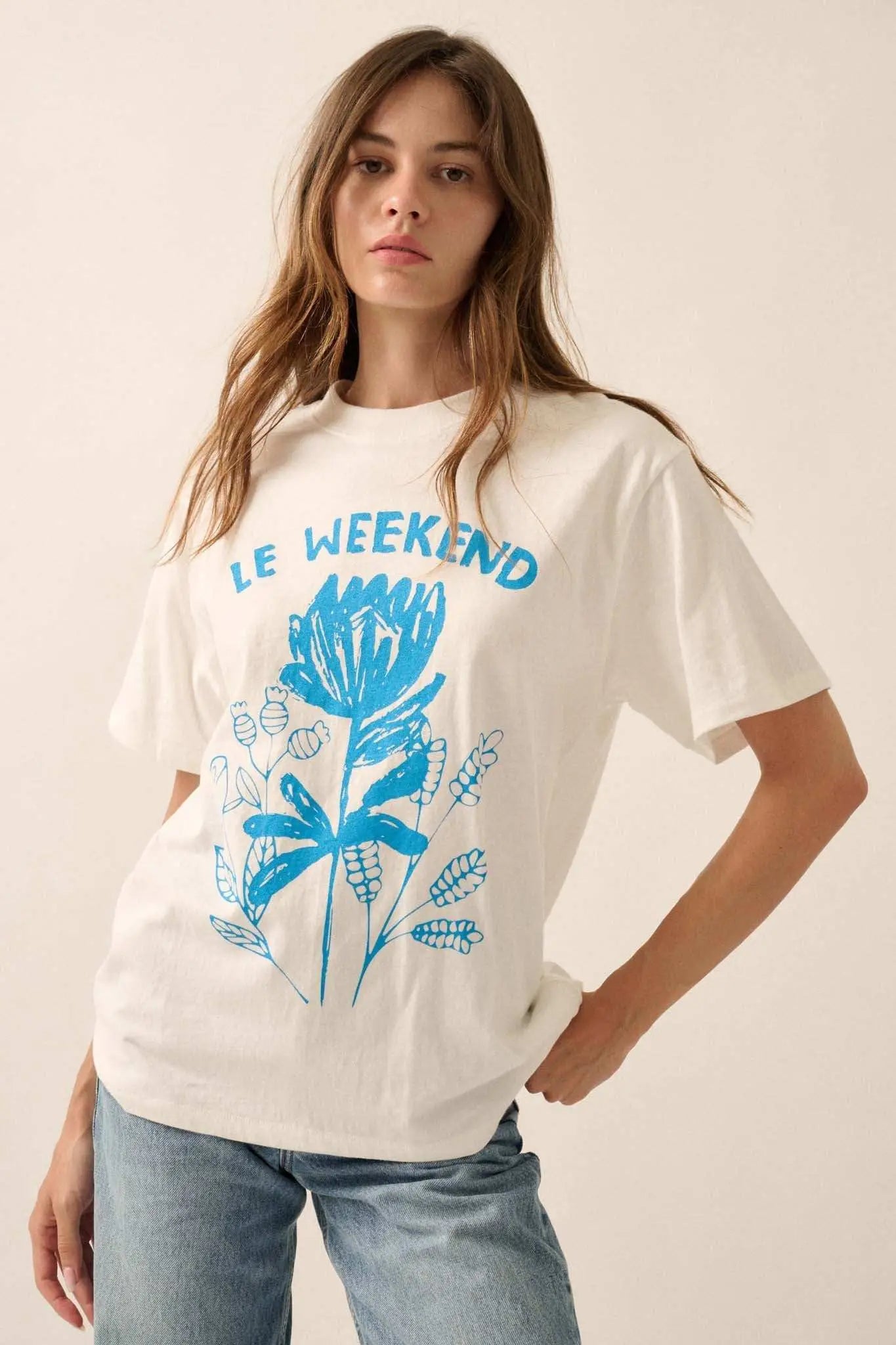 Le Weekend Flower Graphic Tee - ShopPromesa