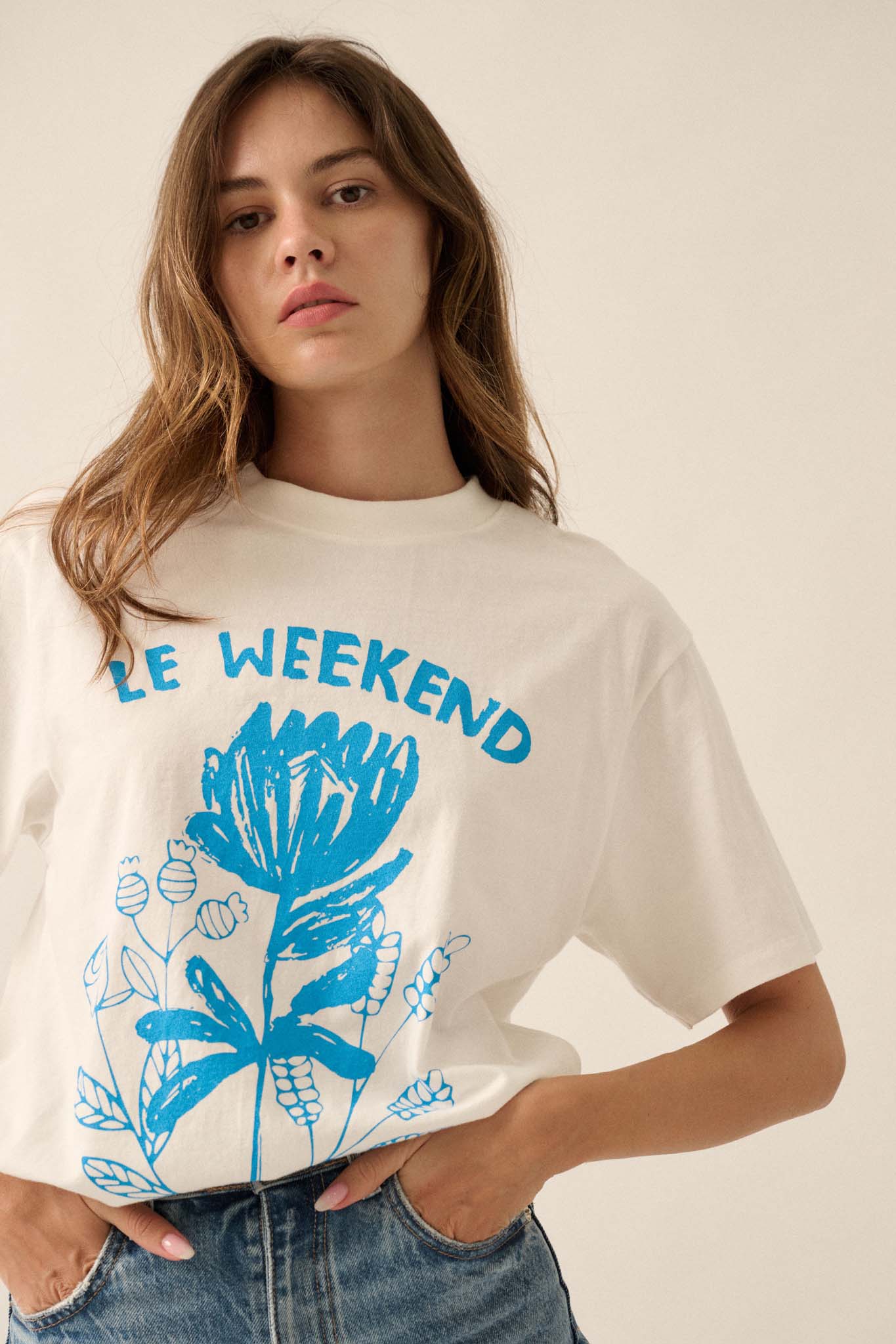 Le Weekend Flower Graphic Tee - ShopPromesa