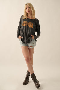 Butterfly Blessings Long-Sleeve Floral Graphic Tee - ShopPromesa