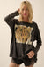 Fierce Tiger Vintage-Wash Long-Sleeve Graphic Tee - ShopPromesa